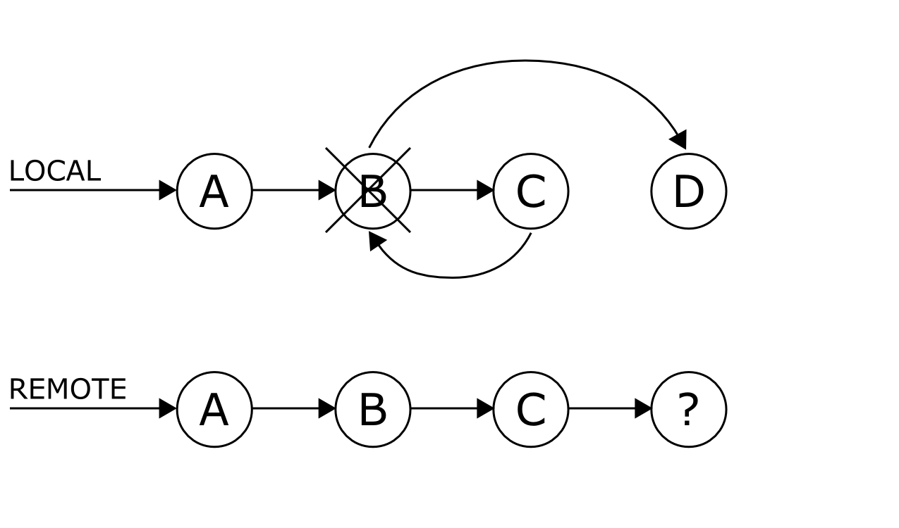 Modifying history causes problems on remote branch